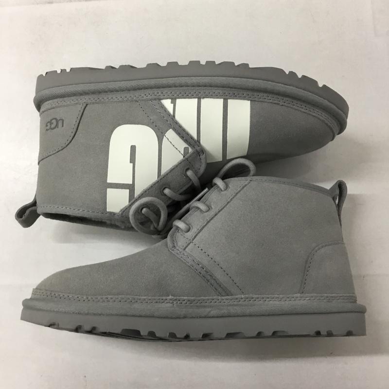 アグ UGG ブーツ ショートブーツ 1128215 Neumel Chopd レースアップ 24cm 箱有 24.0cm ロゴ、文字 灰 / グレー /  レディース USED 古着 中古 10145143