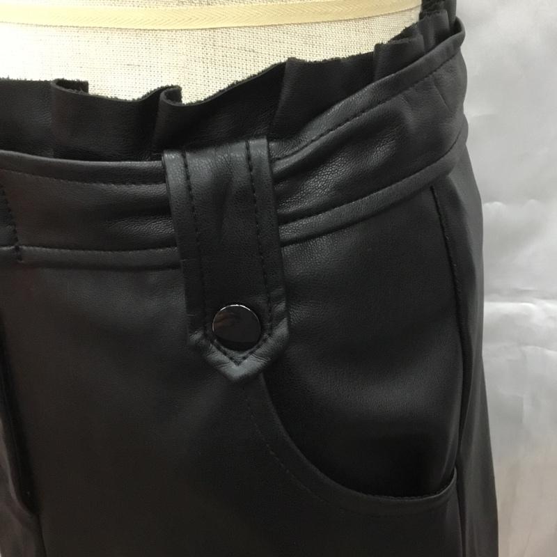 ザラ ZARA スカート ミニスカート 3046 276 800 フェイクレザー プリーツ XS 無地 黒 / ブラック /  レディース USED 古着 中古 10107287