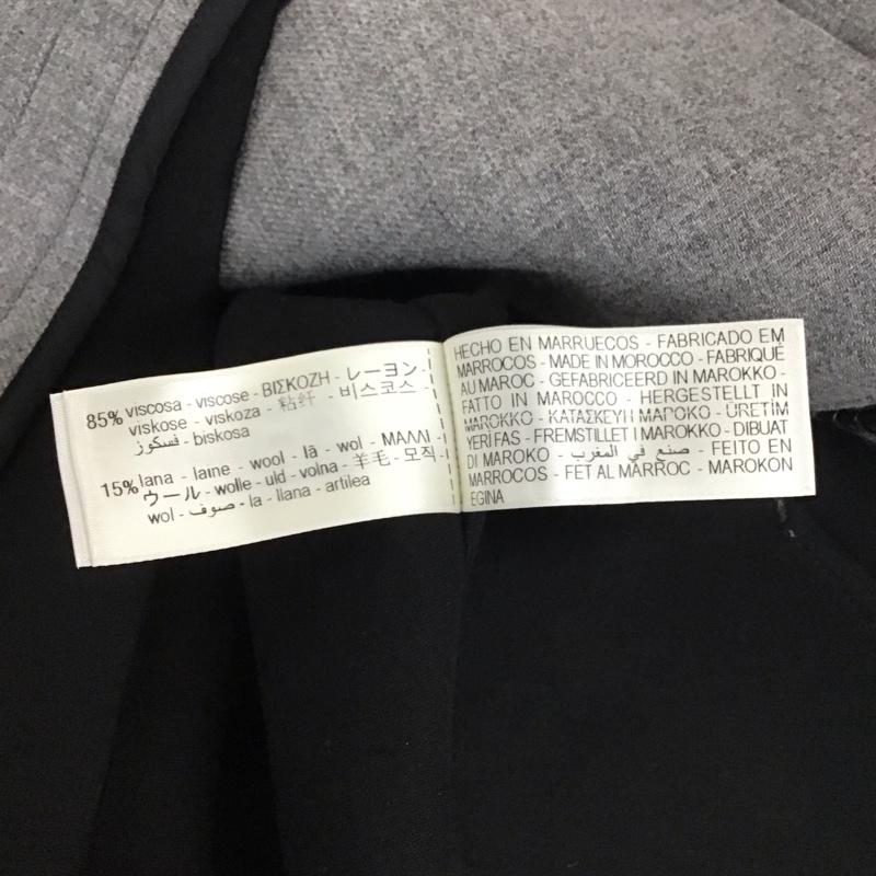 ザラ ZARA パーカー 長袖 ジップアップパーカージャケット 長袖スウェット アウター S 無地 灰 / グレー /  メンズ USED 古着 中古 10117627