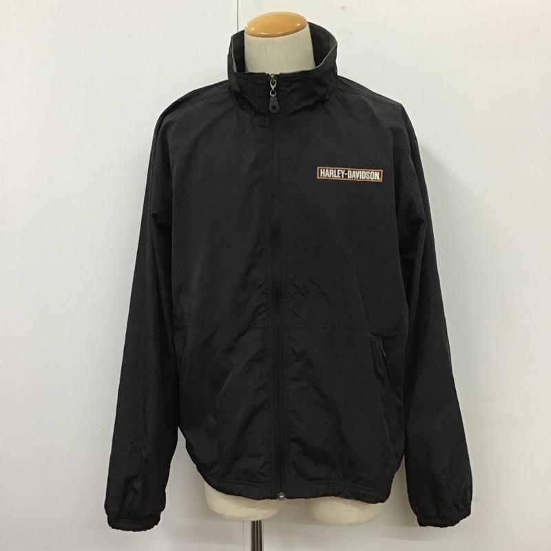 ハーレーダビッドソン Harley-Davidson ジャケット、上着 ジャケット、ブレザー ジップアップジャケット ジャンパー アウター L ロゴ、文字 黒 / ブラック /  メンズ USED 古着 中古 10112053