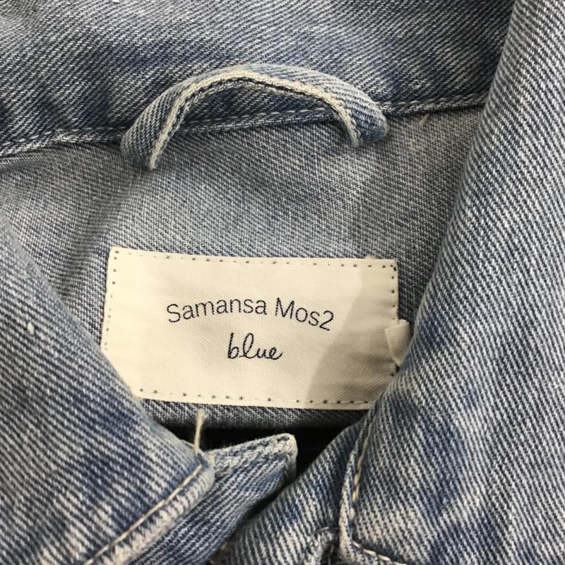 サマンサモスモス Samansa Mos2 ジャケット、上着 ジャケット、ブレザー Gジャン デニムジャケット カラージャケット アウター M 無地 インディゴ / インディゴ /  レディース USED 古着 中古 10106289