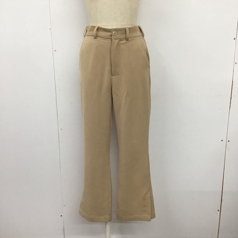 ジーナシス JEANASIS パンツ スラックス JS050405MC 裾スリット フレアパンツ S 無地 ベージュ / ベージュ /  レディース USED 古着 中古 10109026