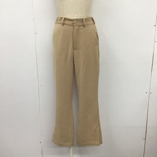 ジーナシス JEANASIS パンツ スラックス JS050405MC 裾スリット フレアパンツ S 無地 ベージュ / ベージュ /  レディース USED 古着 中古 10109026