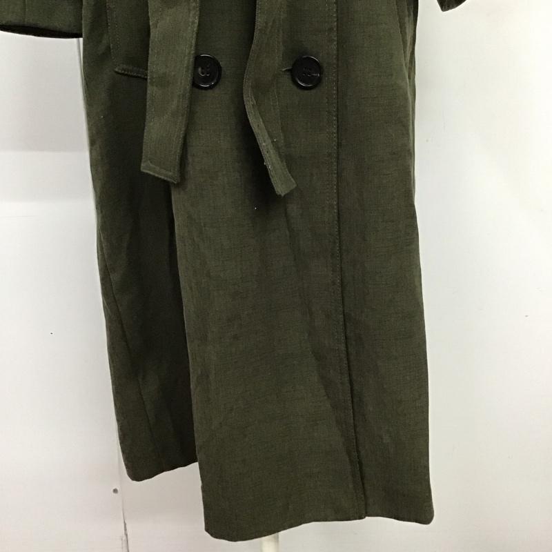 ザラ ZARA ジャケット、上着 ジャケット、ブレザー ロングジャケット アウター ロングコート XS 無地 カーキ / カーキ /  レディース USED 古着 中古 10126133