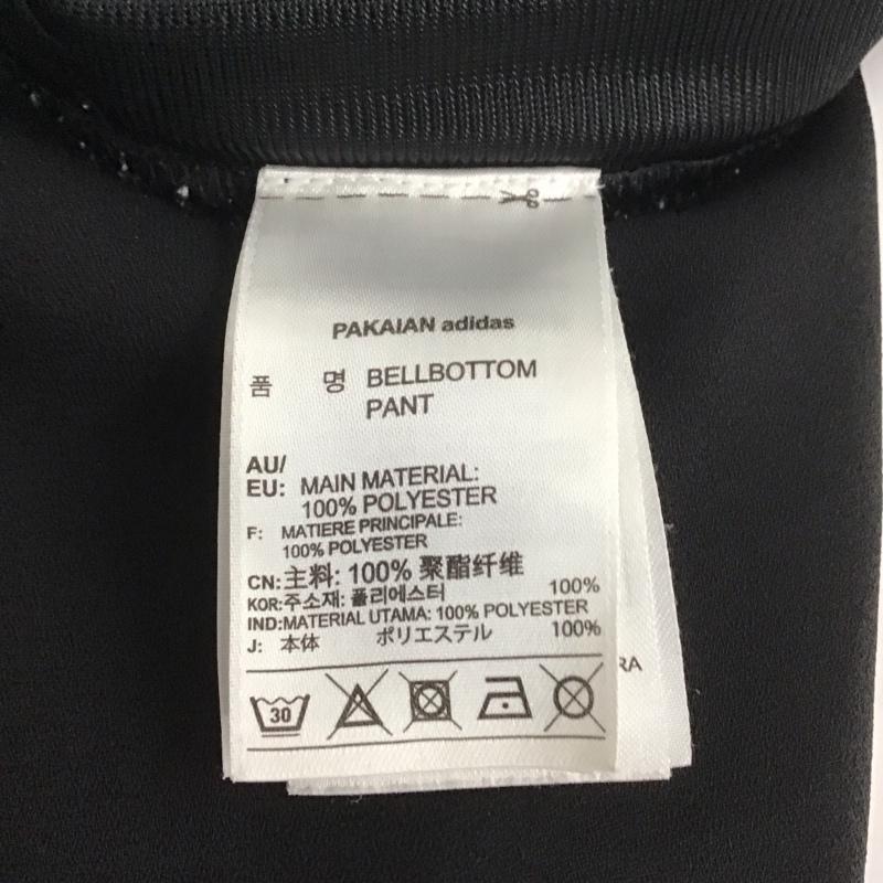 アディダス adidas ボトムス ボトムス BK5899 BELLBOTTOM PANT イージーパンツ L ロゴ、文字 黒 / ブラック /  レディース USED 古着 中古 10107362
