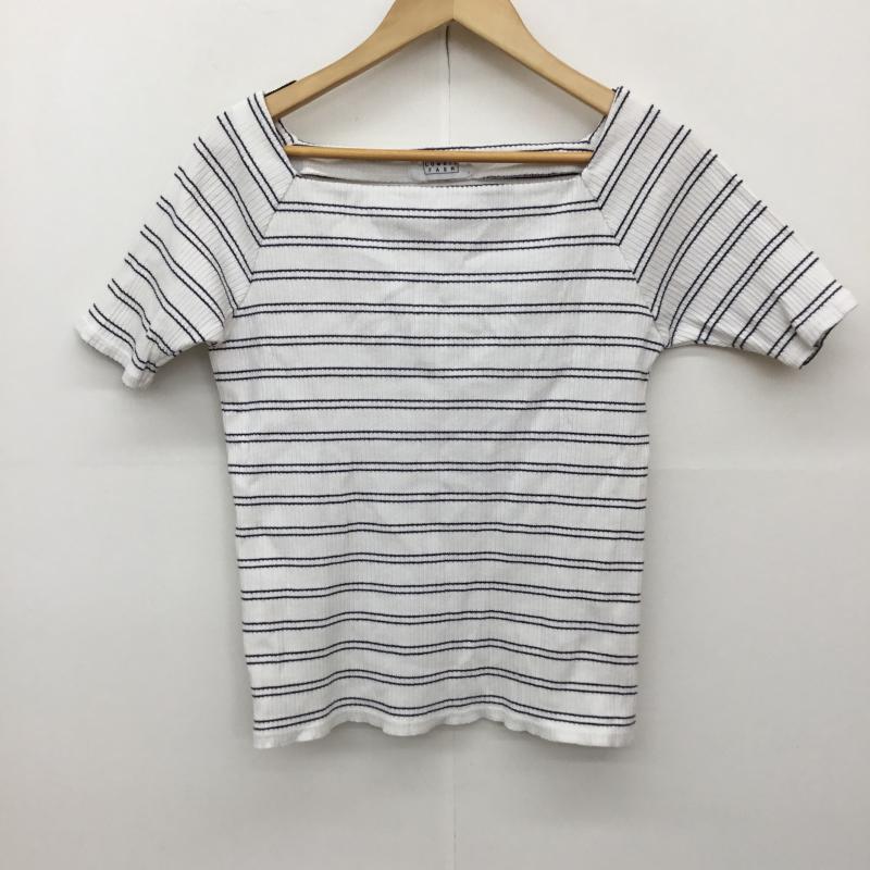 ローリーズファーム LOWRYS FARM カットソー 半袖 L ボーダー柄 白 / ホワイト /  レディース USED 古着 中古 10133856