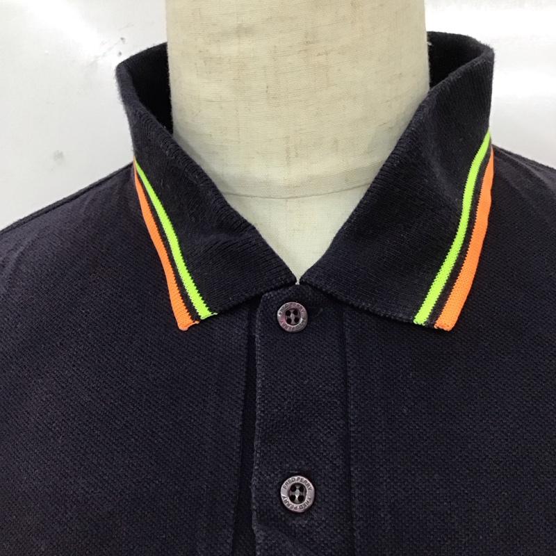 フレッドペリー FRED PERRY ポロシャツ 半袖 M8173 Crazy Colour 42 ワンポイント 紺 / ネイビー /  メンズ USED 古着 中古 10112677