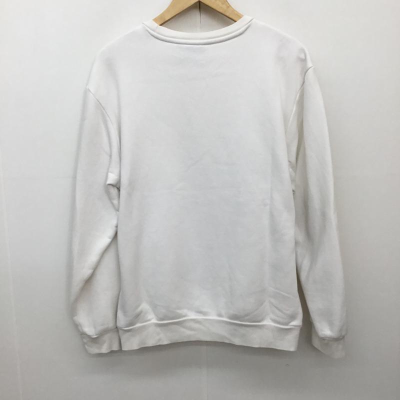アディダス adidas トレーナー 長袖 JL8384 M ロゴ、文字 白 / ホワイト /  メンズ USED 古着 中古 10138295
