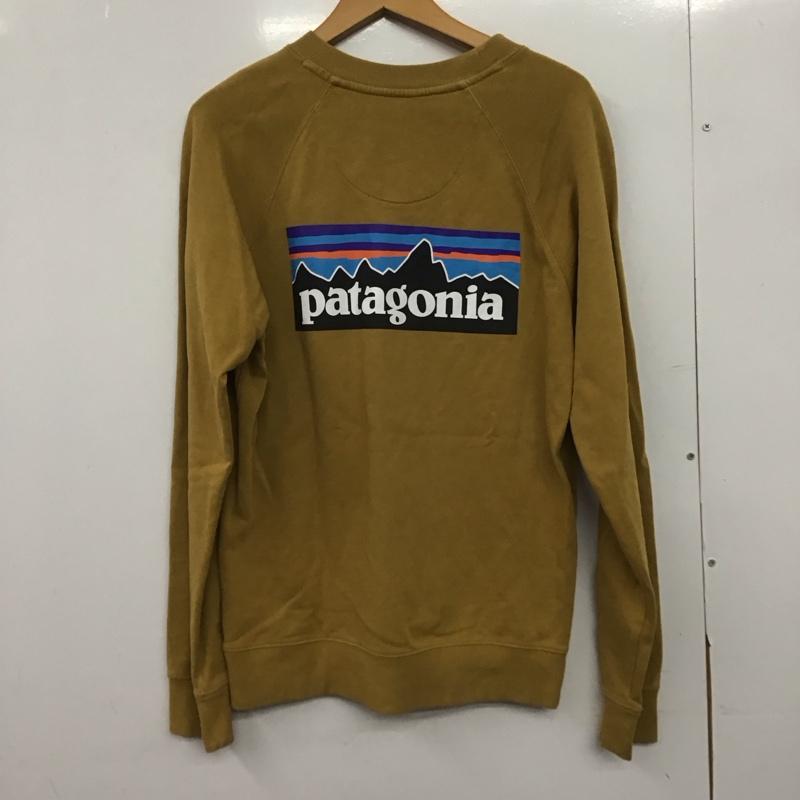 パタゴニア patagonia トレーナー 長袖 長袖トレーナー スウェット クルーネック プルオーバー XS ロゴ、文字 マスタード / マスタード /  メンズ USED 古着 中古 10146777