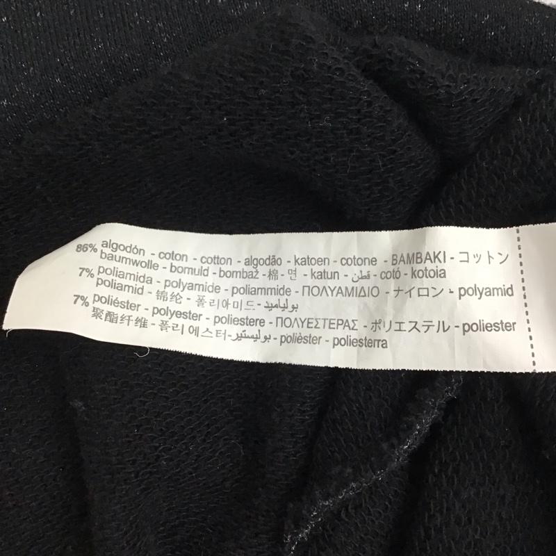 ザラ ZARA トレーナー 長袖 長袖スウェット 長袖トレーナー リブカットソー 長袖カットソー M  黒 / ブラック /  メンズ USED 古着 中古 10118240
