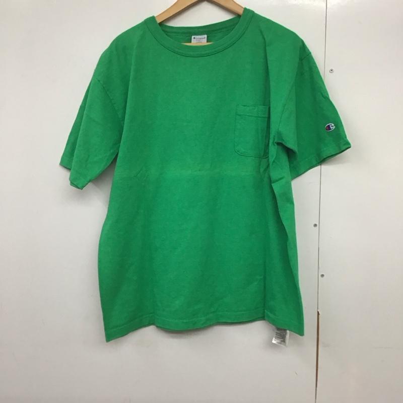 チャンピオン Champion Tシャツ 半袖 c5-b303 半袖カットソー 無地Tシャツ L 無地 緑 / グリーン /  メンズ USED 古着 中古 10141950