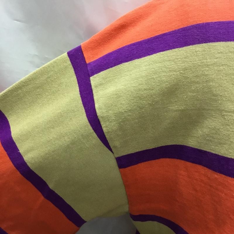 チャンピオン Champion カットソー 長袖 C3-Q410 マルチボーダー XL ロゴ、文字 マルチカラー / マルチカラー /  メンズ USED 古着 中古 10119839