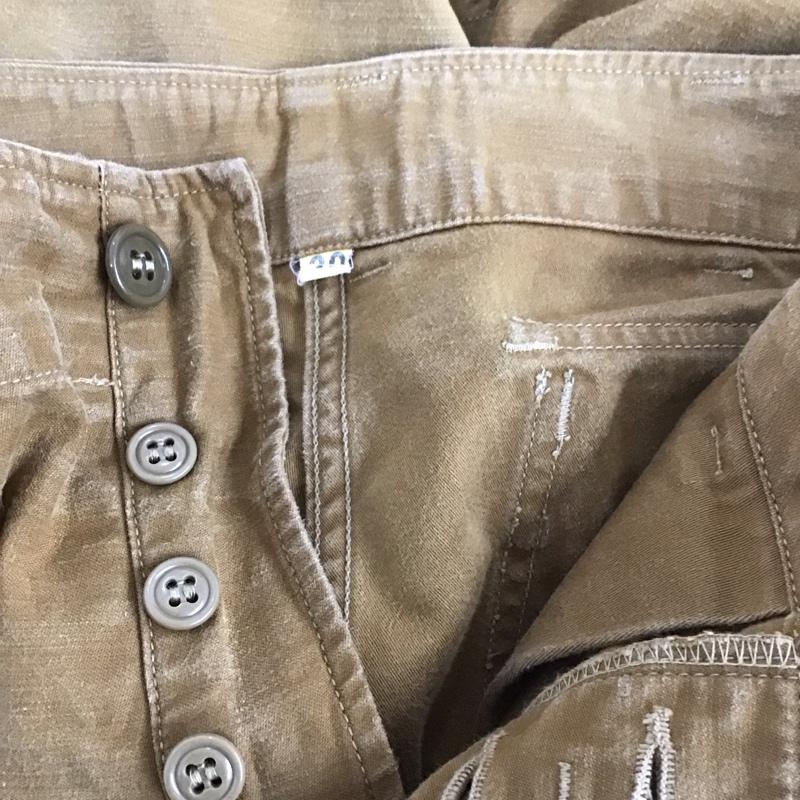 古着 USED パンツ ワークパンツ、ペインターパンツ ワークパンツ ワイドパンツ カジュアルパンツ ミリタリーパンツ 30インチ 無地 ベージュ / ベージュ /  メンズ USED 古着 中古 10110950