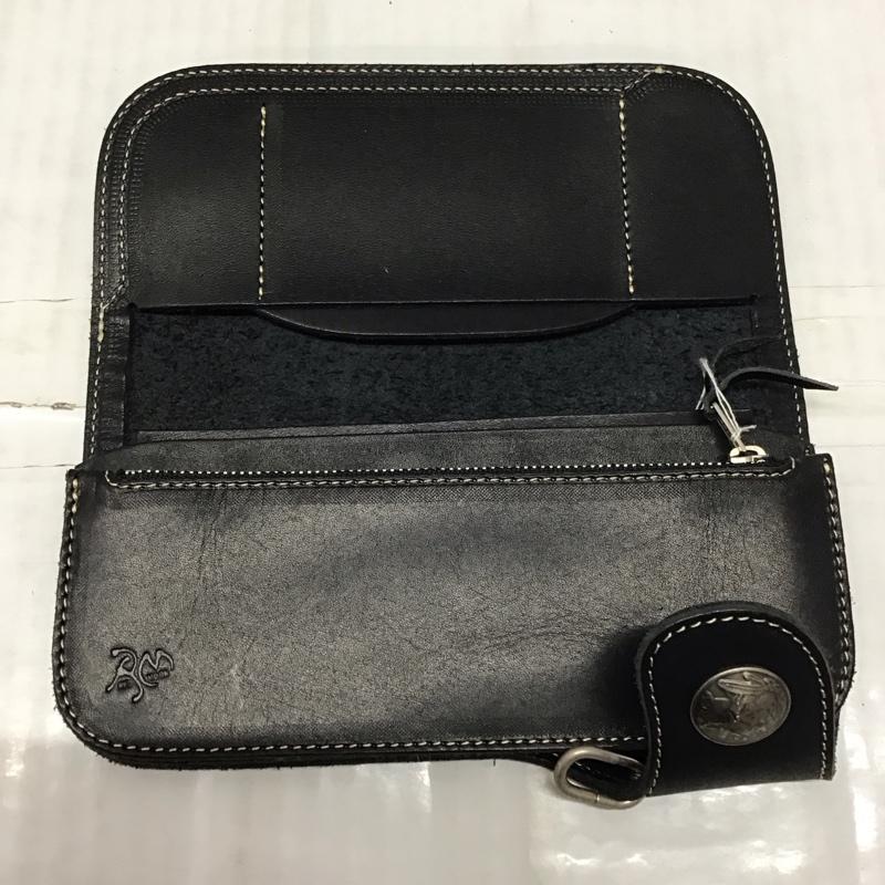 レッドムーン REDMOON 財布 長財布 CW-02C-MID レザー ロングウォレット 牛革 無地 黒 / ブラック /  メンズ USED 古着 中古 10117924