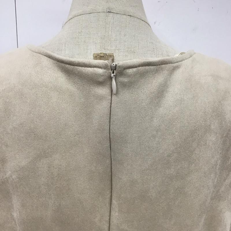 ザラ ZARA ワンピース ロングスカート 3046 837 712 ノースリーブ スリット M 無地 ベージュ / ベージュ /  レディース USED 古着 中古 10119617