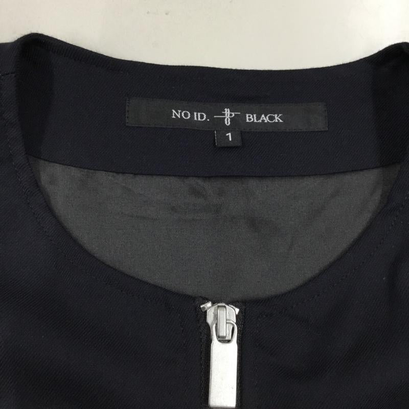 ノーアイディ NO ID. ジャケット、上着 ジャケット、ブレザー 447006-488b ストレッチbigシングルライダースジャケット ジップアップジャケット 1 無地 紺 / ネイビー /  メンズ USED 古着 中古 10120677