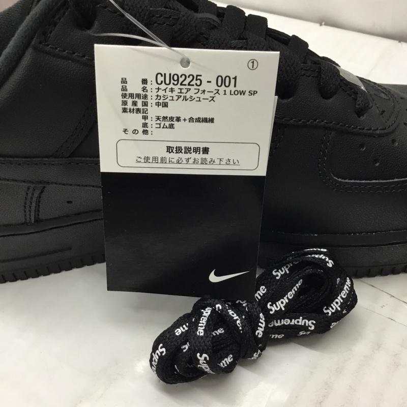 ナイキ NIKE スニーカー スニーカー CU9225-001 AIR FORCE 1 LOW Supreme 28cm 箱有 28.0cm ロゴ、文字 黒 / ブラック /  メンズ USED 古着 中古 10114720