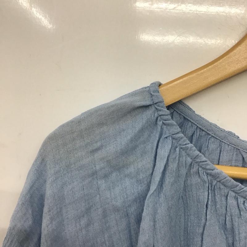 ローリーズファーム LOWRYS FARM シャツ、ブラウス 七分袖 FREE 無地 水色 / ライトブルー /  レディース USED 古着 中古 10146968