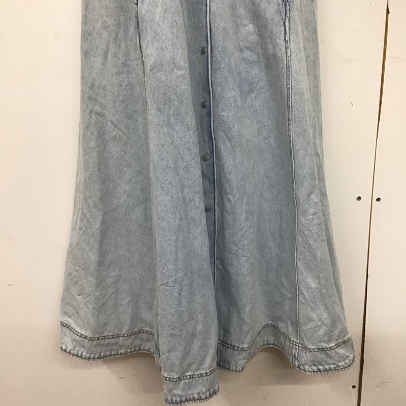 ラバンダ LAVANDA ワンピース ロングスカート ロングワンピース フレアスカート 無地 インディゴ / インディゴ /  レディース USED 古着 中古 10149648