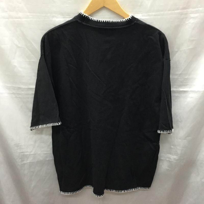 ニコアンド niko and... Tシャツ 半袖 H222MC11TO ブランケットステッチTシャツ S 無地 黒 / ブラック /  メンズ USED 古着 中古 10117760