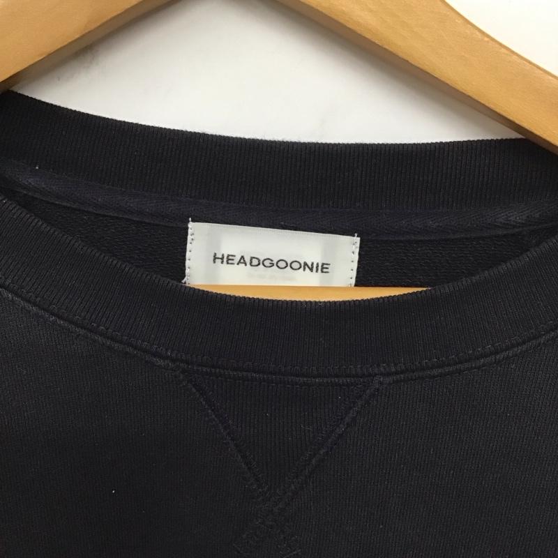 ヘッドグーニー HEADGOONIE トレーナー 長袖 長袖トレーナー スウェット クルーネック プルオーバー XXL プリント 紺 / ネイビー /  メンズ USED 古着 中古 10129291