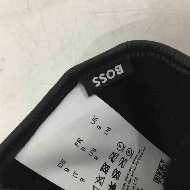 ヒューゴボス HUGO BOSS ファッション小物 手袋 10211299 ラムレザー グローブ ロゴ、文字 黒 / ブラック /  メンズ USED 古着 中古 10142730