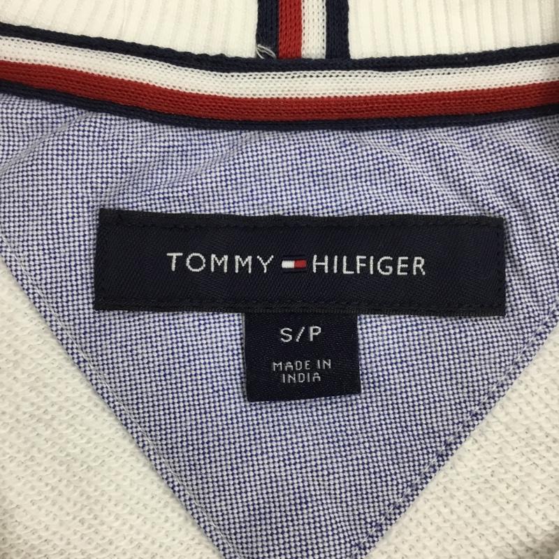 トミーヒルフィガー TOMMY HILFIGER トレーナー 長袖 長袖トレーナー リブスエットカットソー クルーネックカットソー S ロゴ、文字 白 / ホワイト /  メンズ USED 古着 中古 10106583