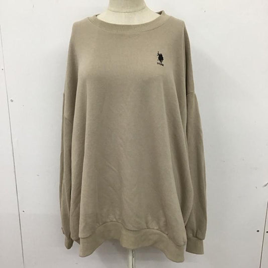 ユーエスポロアッスン U.S.POLO ASSN. トレーナー 長袖 PLL13323CG スウェット FREE ワンポイント ベージュ / ベージュ /  レディース USED 古着 中古 10116201