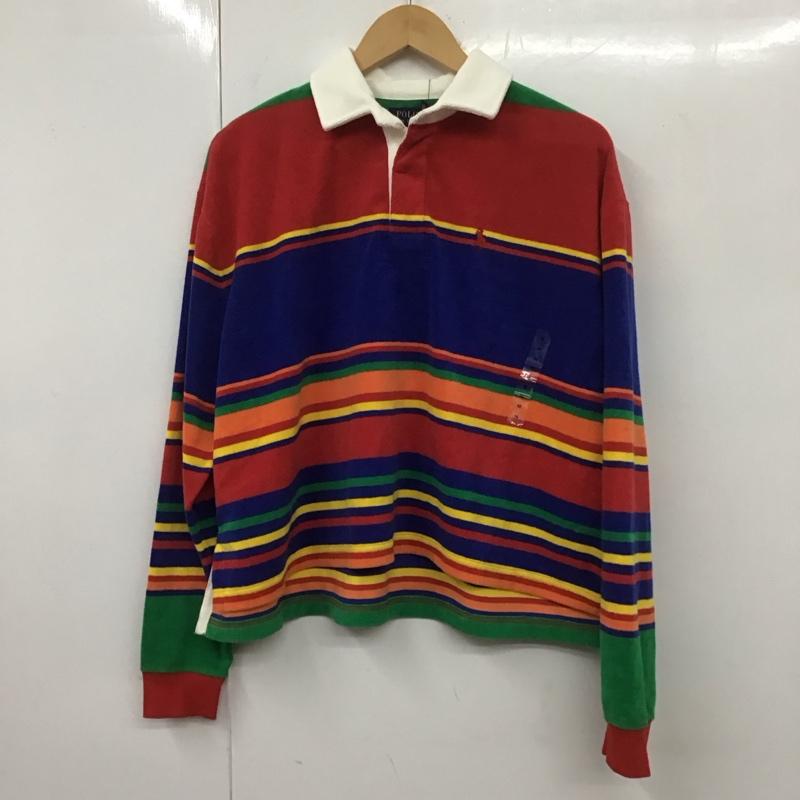 ポロラルフローレン POLO RALPH LAUREN ポロシャツ 長袖 長袖カットソー ポロシャツ ボーダーカットソー M ボーダー柄 マルチカラー / マルチカラー /  メンズ USED 古着 中古 10107355