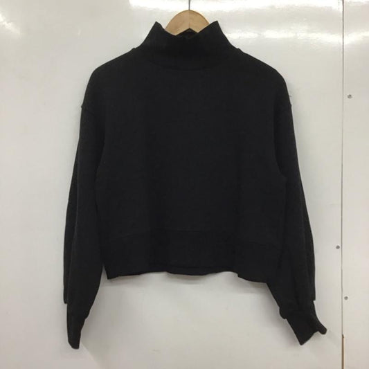 グリーンレーベルリラクシング green label relaxing トレーナー 長袖 3612-137-2241 GIZA ウラキモウ ハイネック プルオーバー カットソー FREE 無地 黒 / ブラック /  レディース USED 古着 中古 10138971