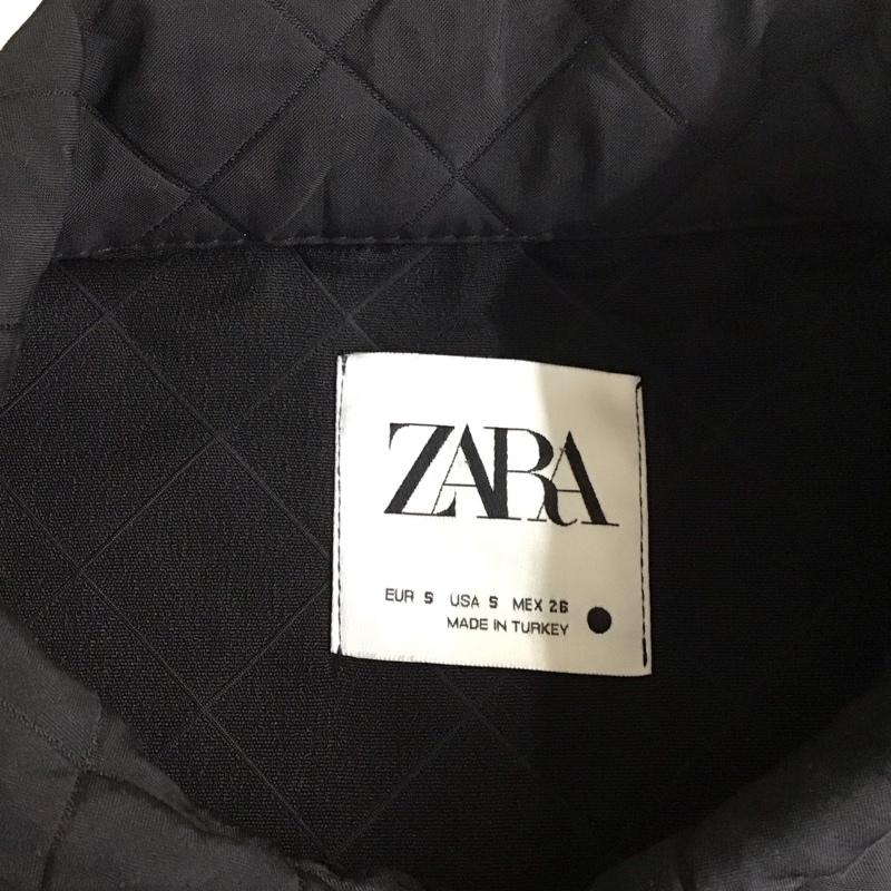ザラ ZARA ベスト ベスト キルティングベスト ノースリーブカットソー 前ボタン S 無地 黒 / ブラック /  レディース USED 古着 中古 10115742