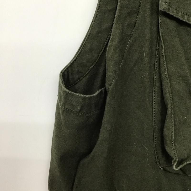 フリークスストア FREAK S STORE ベスト ベスト ミリタリーベスト スタンドカラー フロントボタン L 無地 カーキ / カーキ /  メンズ USED 古着 中古 10147088
