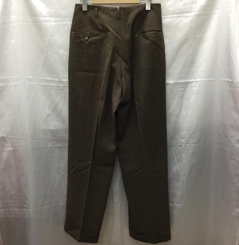 古着 USED パンツ スラックス スラックス ワイドパンツ カジュアルパンツ ストレートパンツ 無地 茶 / ブラウン /  メンズ USED 古着 中古 10111612
