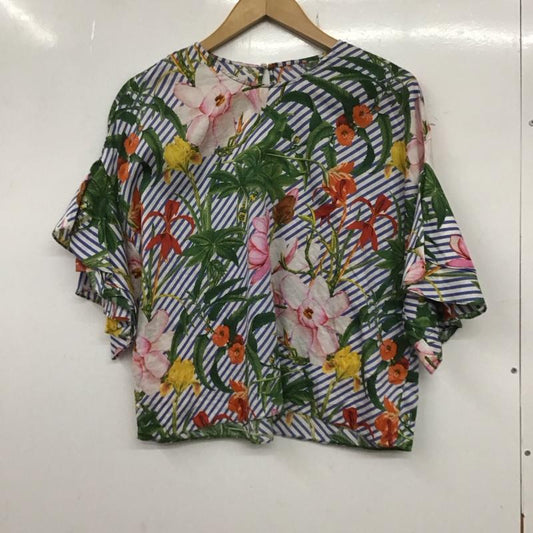 ザラ ZARA カットソー 半袖 2132/751/712 S 総柄 マルチカラー / マルチカラー /  レディース USED 古着 中古 10133679
