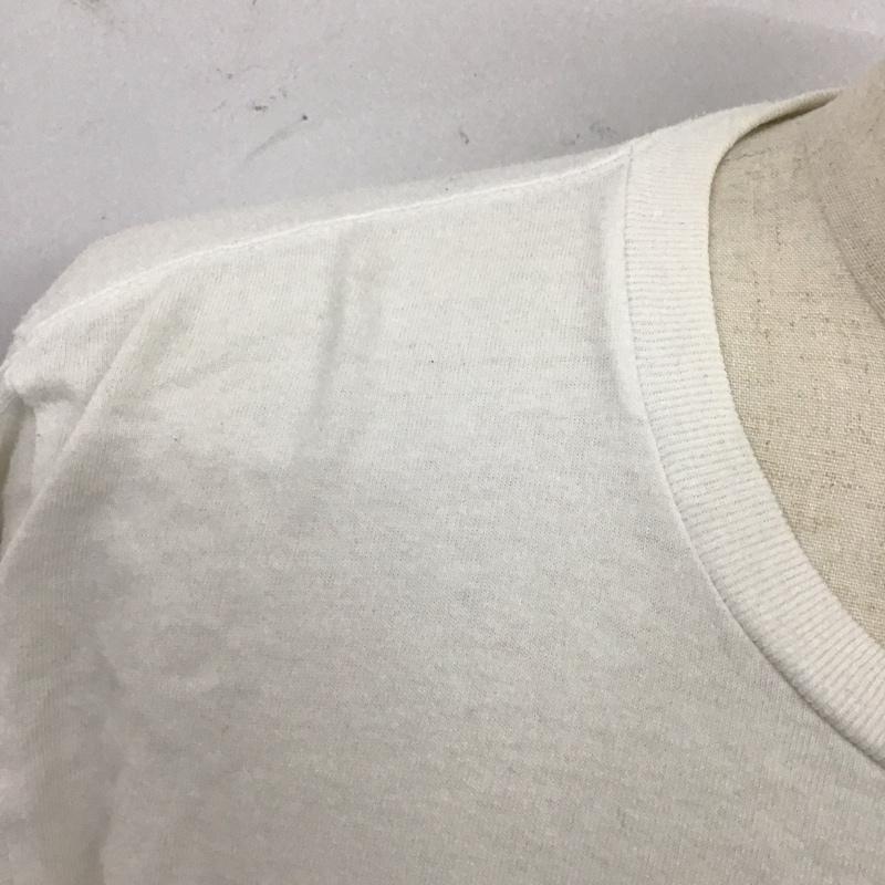 アベイシングエイプ A BATHING APE カットソー 長袖 長袖カットソー クルーネックカットソー ロングスリーブカットソー プリントTシャツ M ロゴ、文字 白 / ホワイト /  メンズ USED 古着 中古 10124704