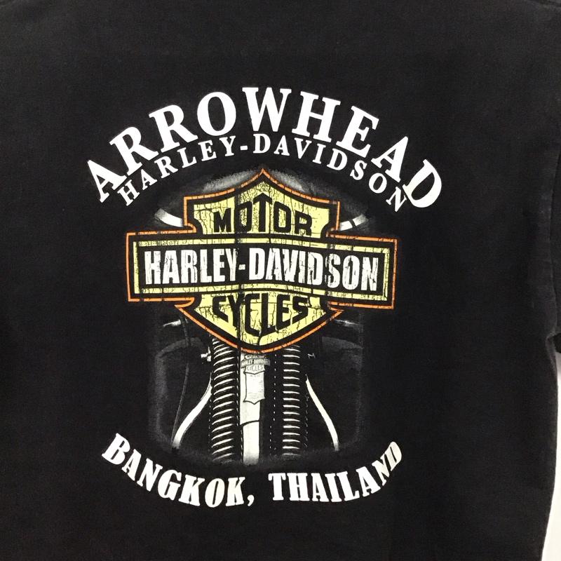 ハーレーダビッドソン Harley-Davidson Tシャツ 半袖 M プリント 黒 / ブラック /  レディース USED 古着 中古 10136524