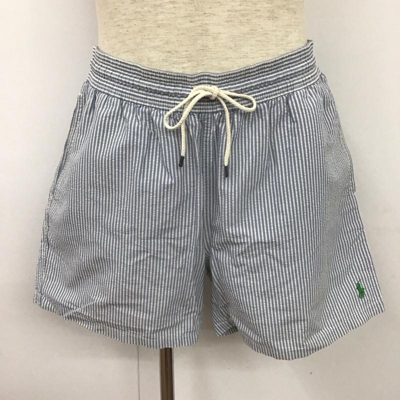ポロバイラルフローレン Polo by RALPH LAUREN パンツ ショートパンツ L ストライプ 白 / ホワイト / X 水色 / ライトブルー /  メンズ USED 古着 中古 10108082