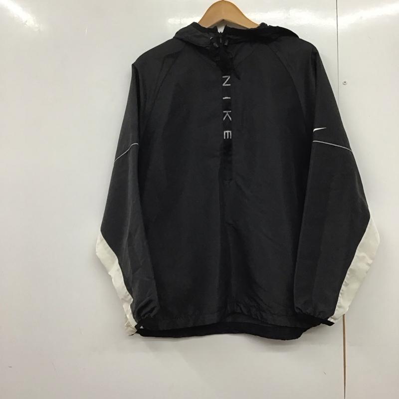 ナイキ NIKE ジャケット、上着 ジャンパー、ブルゾン ジップアップジャンパー パーカー アウター L ロゴ、文字 白 / ホワイト / X 黒 / ブラック /  メンズ USED 古着 中古 10142421