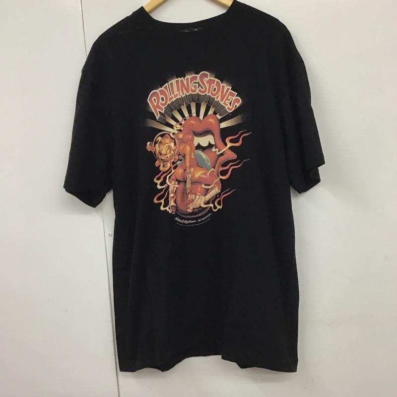 古着 USED Tシャツ 半袖 The Rolling Stones By Rock A Theater Rockin Jelly Bean Erostika XL プリント 黒 / ブラック /  メンズ USED 古着 中古 10130116