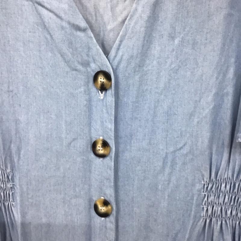 ザラ ZARA ワンピース ロングスカート L 無地 水色 / ライトブルー /  レディース USED 古着 中古 10129174