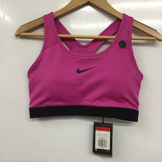 ナイキ NIKE トップス トップス 823313-623 ナイキプロ アップデーテッドブラ スポーツブラ タグ付き L ロゴ、文字 マゼンタ / マゼンタ / X 黒 / ブラック /  レディース USED 古着 中古 10135557
