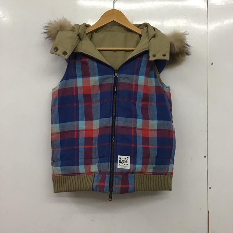 エックスガール X-girl ベスト ベスト リバーシブル 2 無地 X チェック ベージュ / ベージュ / X マルチカラー / マルチカラー /  レディース USED 古着 中古 10140218