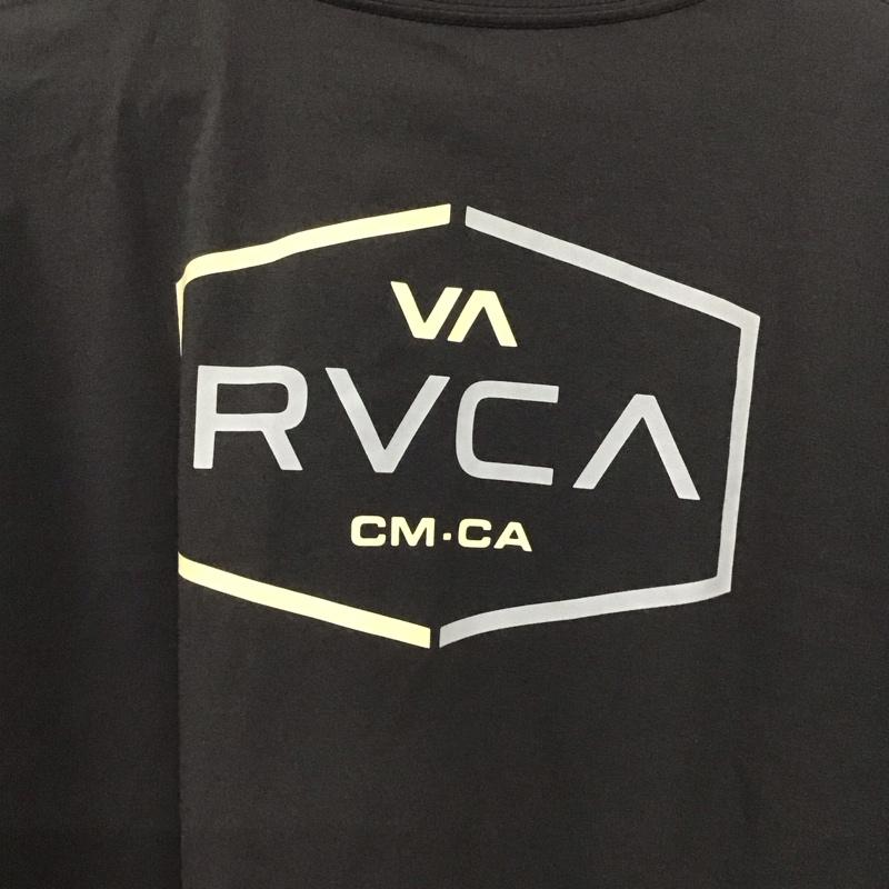 ルーカ RVCA カットソー 半袖 半袖カットソー プリントTシャツ クルーネックカットソー L ロゴ、文字 黒 / ブラック /  メンズ USED 古着 中古 10132824