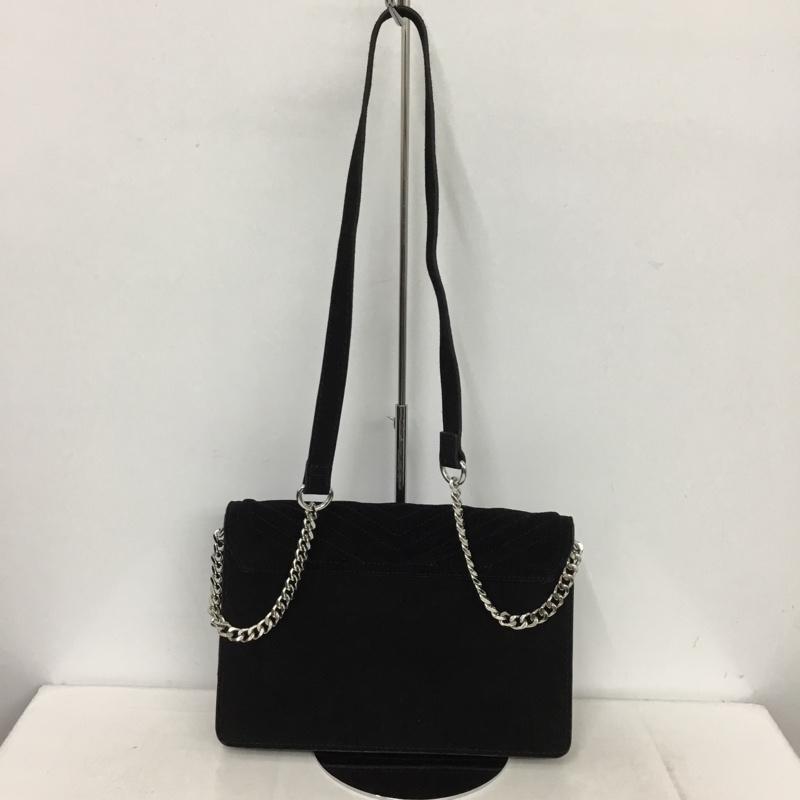 ザラ ZARA ショルダーバッグ ショルダーバッグ 8466 204 040 スエード調 チェーン 無地 黒 / ブラック /  レディース USED 古着 中古 10147143