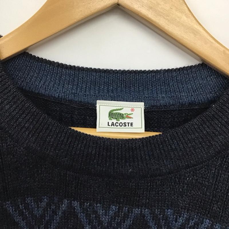 ラコステ LACOSTE ニット、セーター 長袖 長袖ニットカットソー クルーネック セーター 4 ロゴ、文字 マルチカラー / マルチカラー /  メンズ USED 古着 中古 10144231