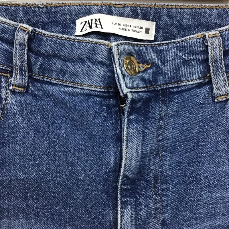 ザラ ZARA パンツ デニム、ジーンズ 36 無地 水色 / ライトブルー /  レディース USED 古着 中古 10131192