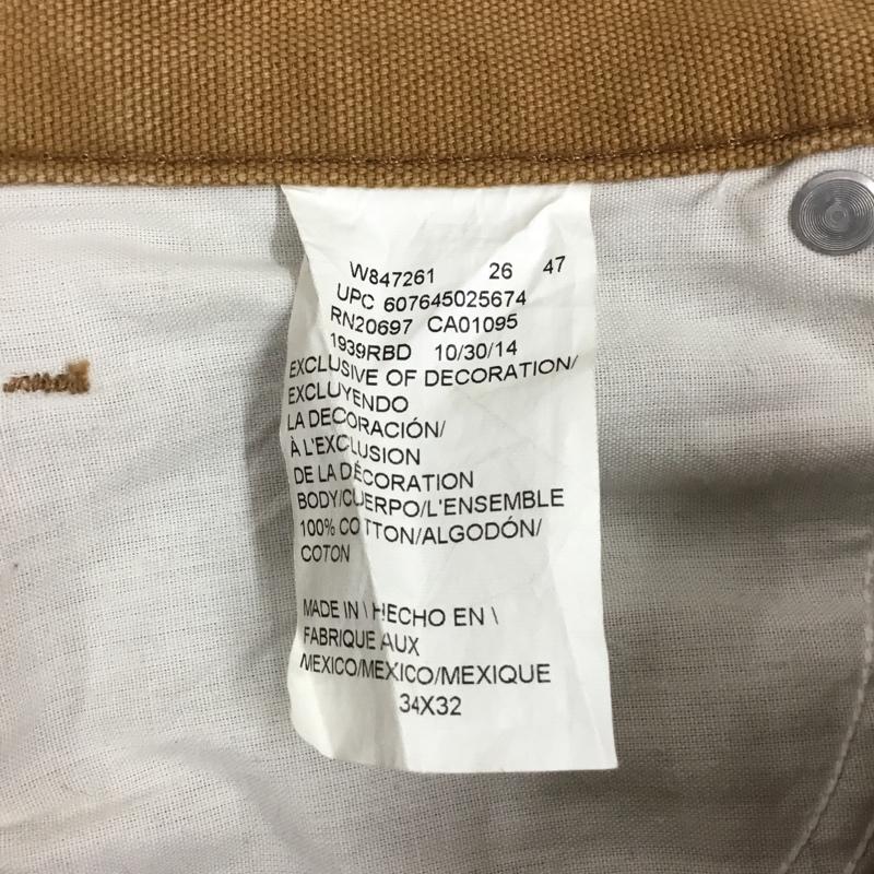 ディッキーズ Dickies パンツ ワークパンツ、ペインターパンツ W847261 34×32 34インチ ロゴ、文字 キャメル / キャメル /  メンズ USED 古着 中古 10111344