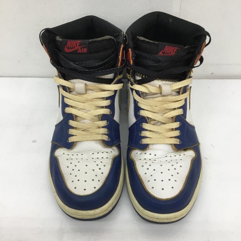 ナイキ NIKE スニーカー スニーカー Union × Nike Air Jordan 1 Retro High OG NRG Storm Blue/Varsity Red ユニオン 27.0cm ロゴ、文字 青 / ブルー /  メンズ USED 古着 中古 10112685