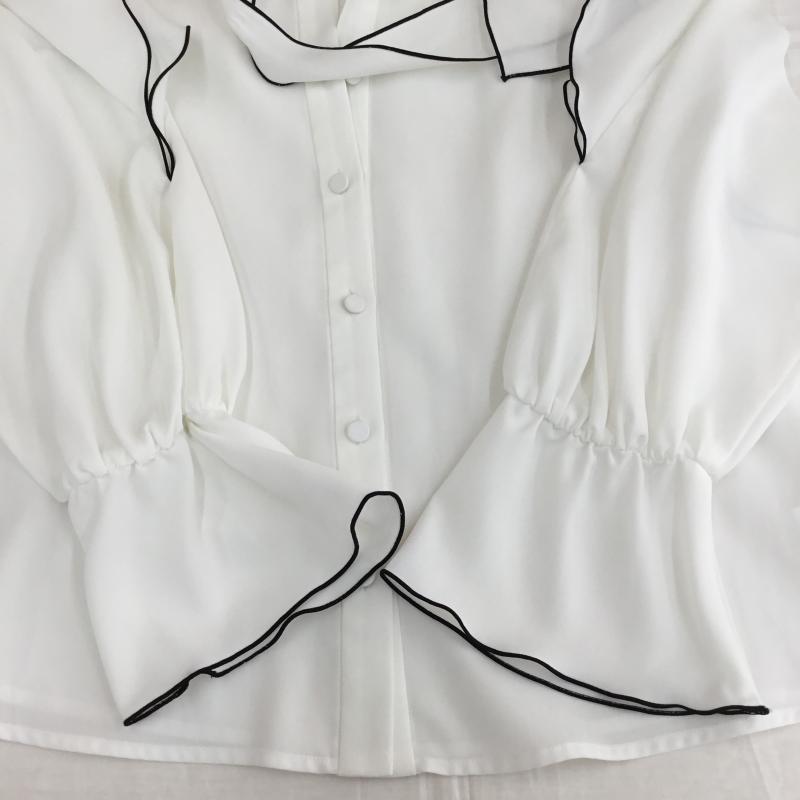 ジルスチュアート JILLSTUART シャツ、ブラウス 長袖 125-3110005 ケープフリルブラウス FREE 無地 白 / ホワイト /  レディース USED 古着 中古 10150338