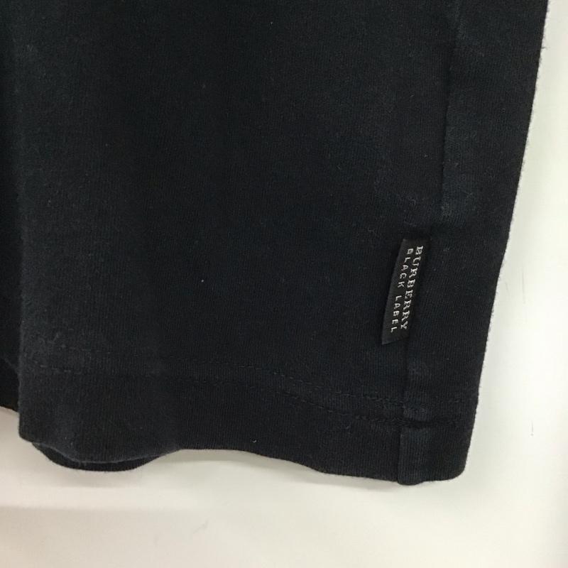 バーバリーブラックレーベル BURBERRY BLACK LABEL カットソー 長袖 長袖カットソー ヘンリーネックカットソー 2 ロゴ、文字 黒 / ブラック /  メンズ USED 古着 中古 10130127